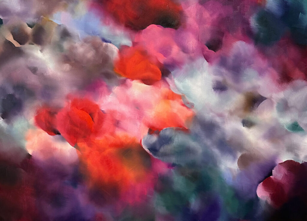 Erdbeer Saphir, 100 cm x 140 cm, oil on canvas.2025