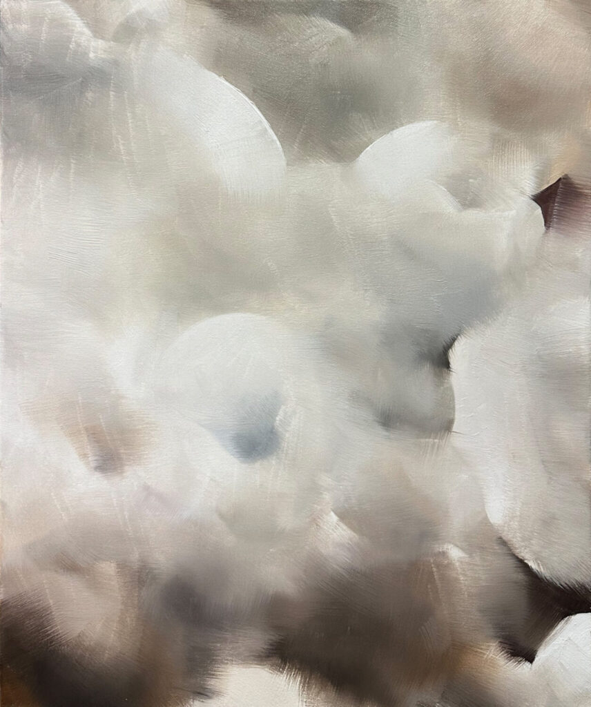 Smoke on the Sky, 60 cm x 50 cm, oil on canvas 2025