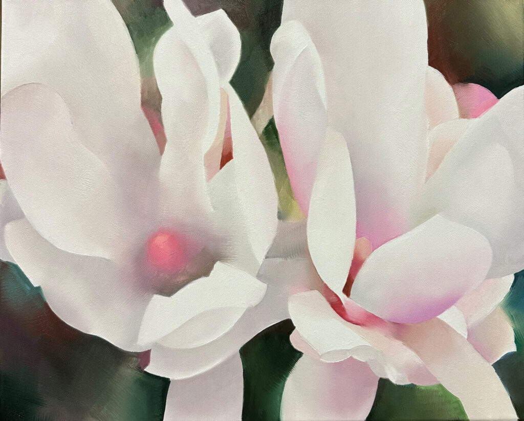 White Magnolias, 50 cm x 40 cm
