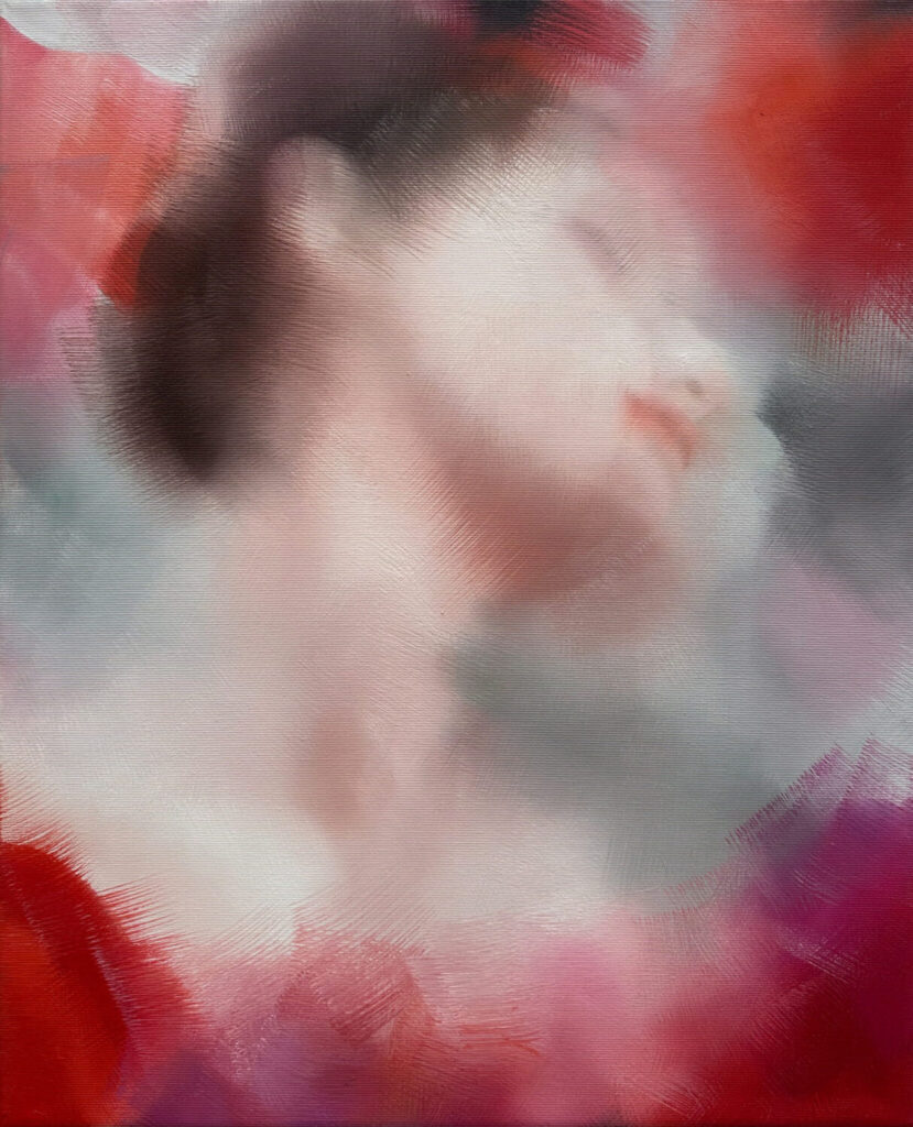 La donna delle rose, 50 cm x 40 cm, oil on canvas, 2026