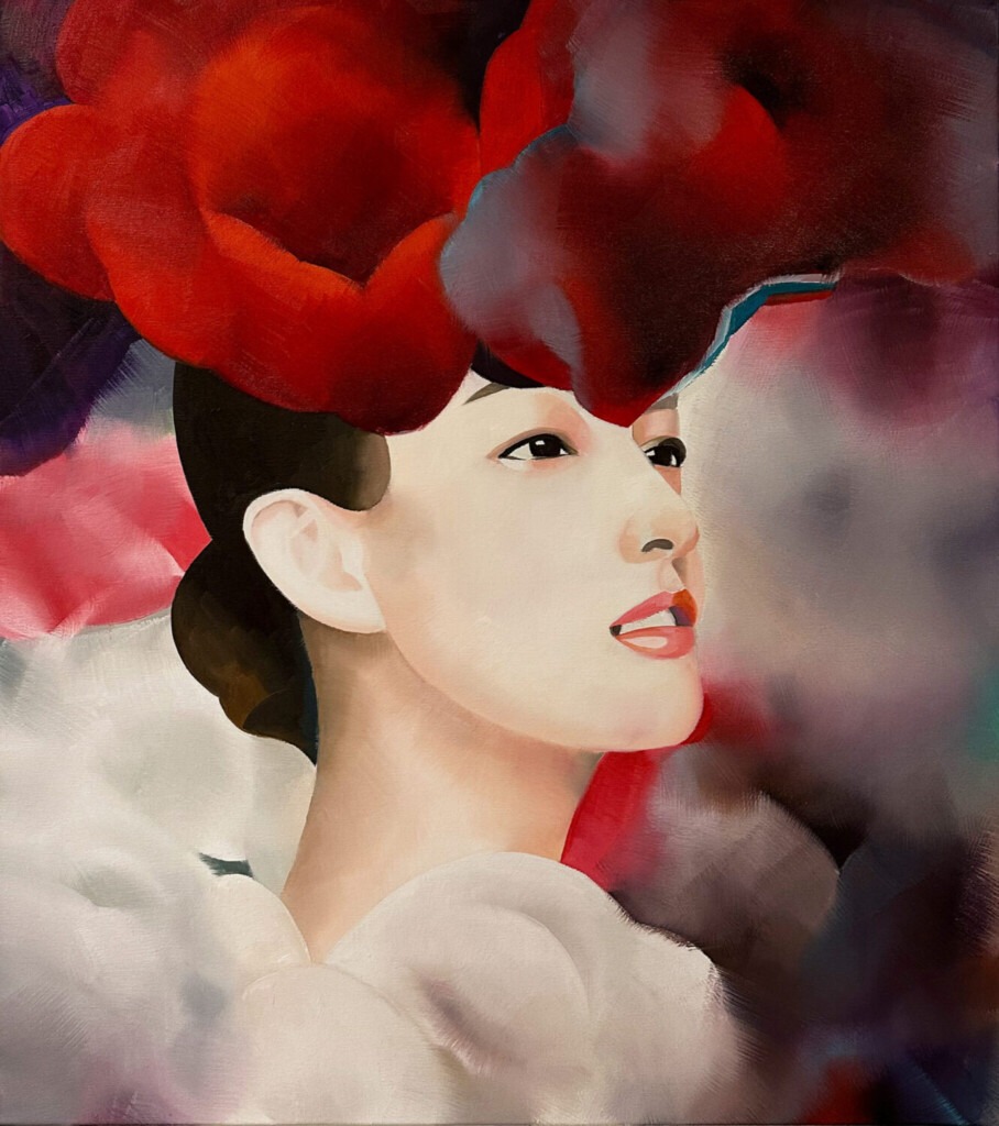 Scarlet Icon, 80 cm x 70 cm, oil on canvas, 2026