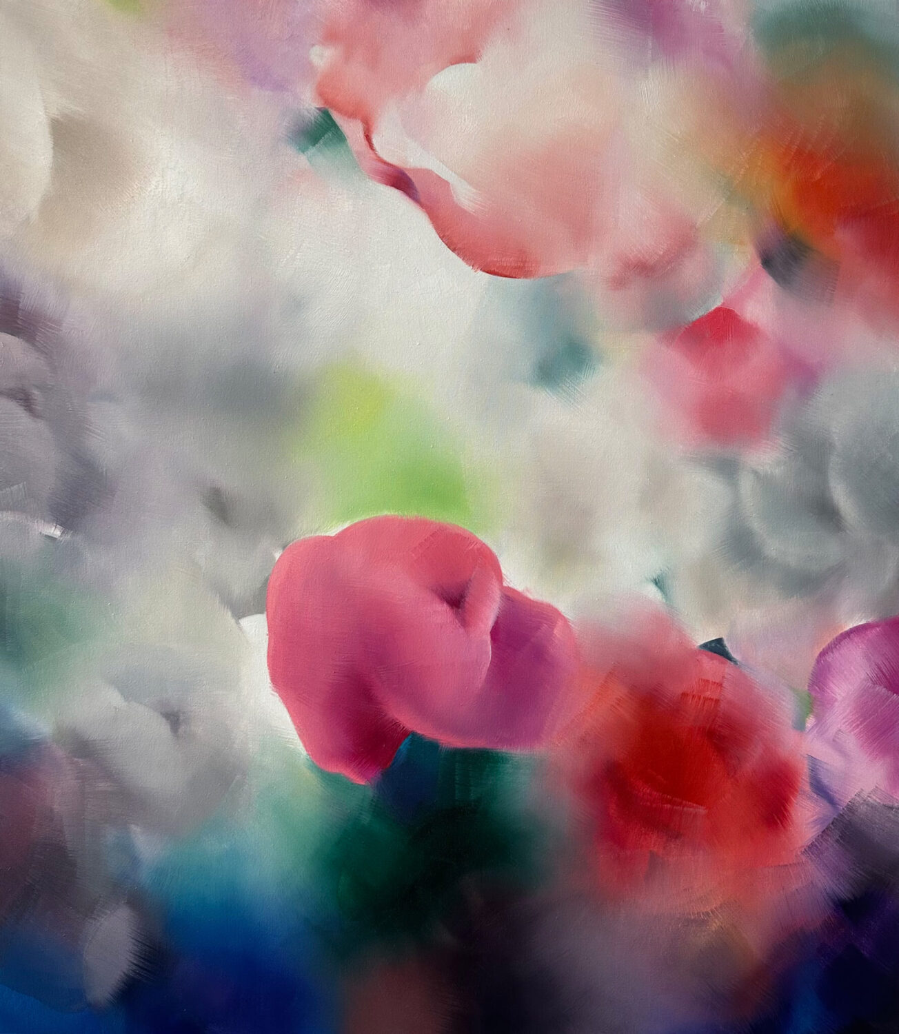 Ruby Awakening, 80 cm x 70 cm, oil on canvas, 2026